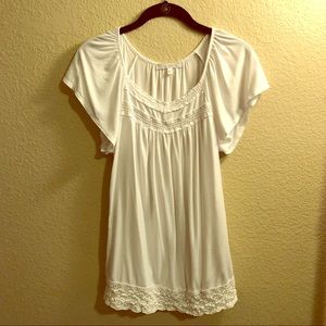 Charlotte Russe Crochet Trimmed Shirt